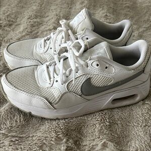 Nike Air Max White and Gray Sneakers